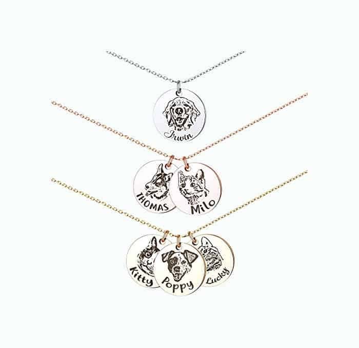 Personalized Pet Portrait Necklace