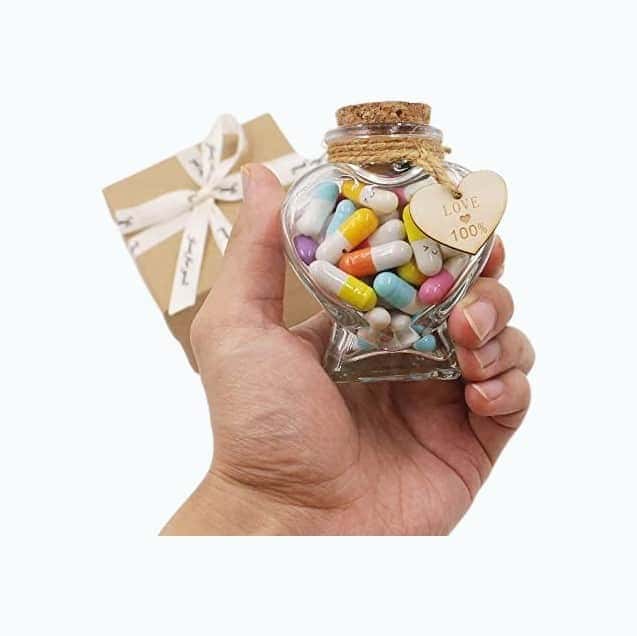 Heart-Shaped Capsule Bottle