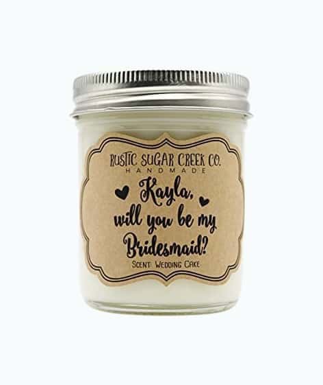 Personalized Bridesmaid Candle