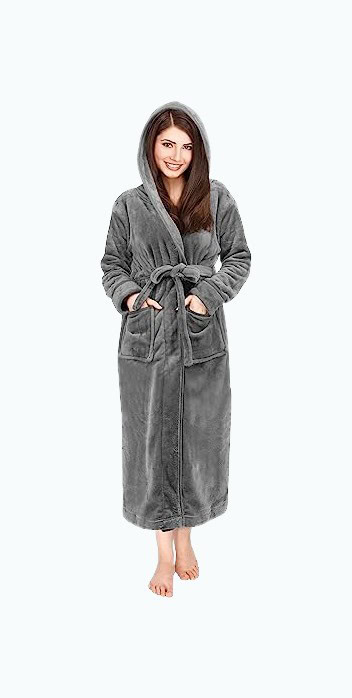 Fleece Hooded Bathrobe