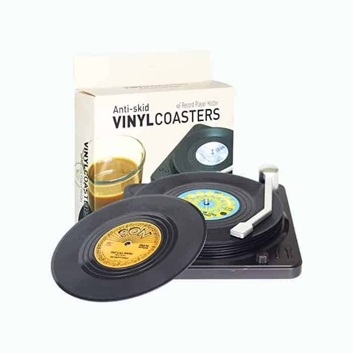 Retro Record Coasters