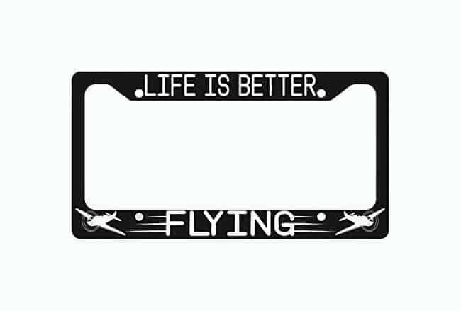 Pilot License Plate Frame