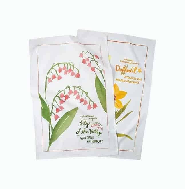 Birth Month Flower Tea Towels