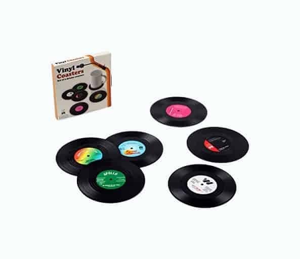 Vinyl Record Coasters Set