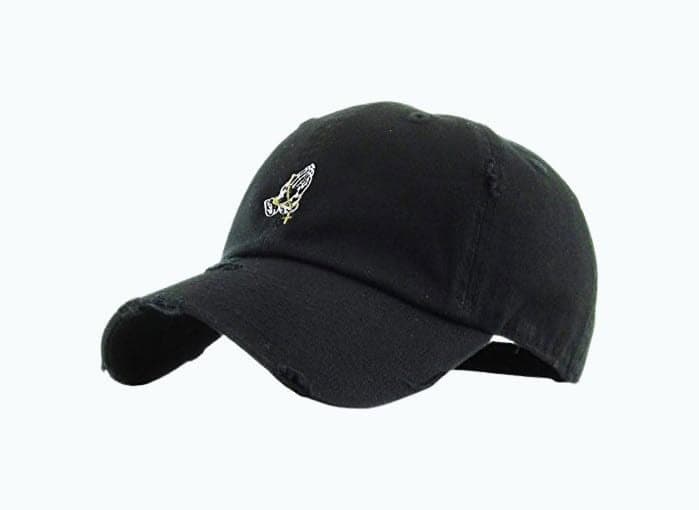 Praying Hands Distressed Baseball Cap