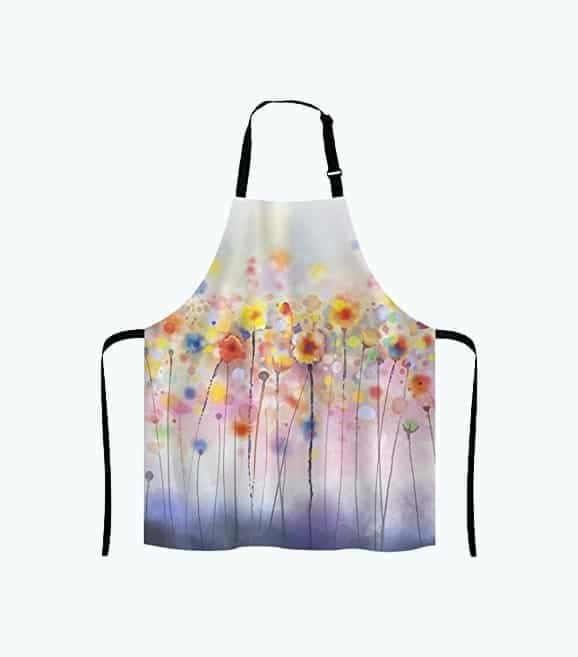 Watercolor Flower Apron