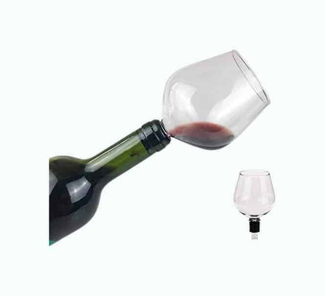 Wine Glass Bottle Topper