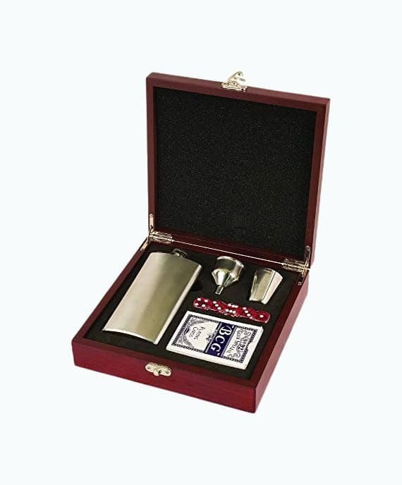 Rosewood Flask Gift Set