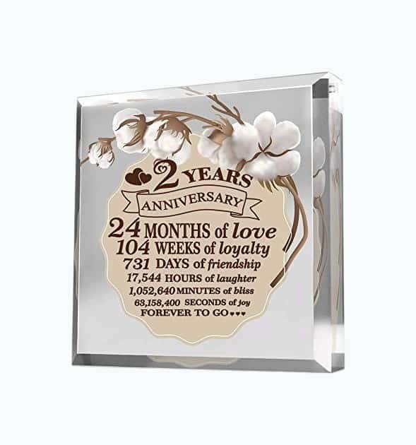 Cotton Anniversary Paperweight