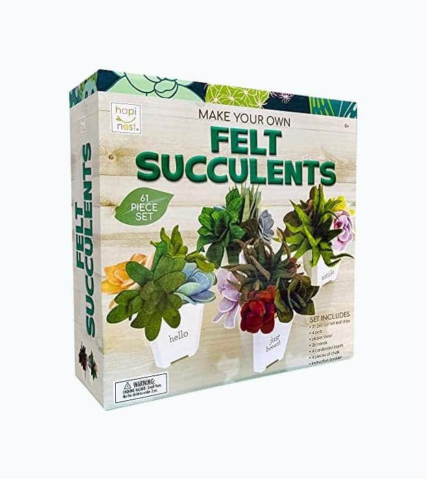 Make Your Own Potted Felt Succulents