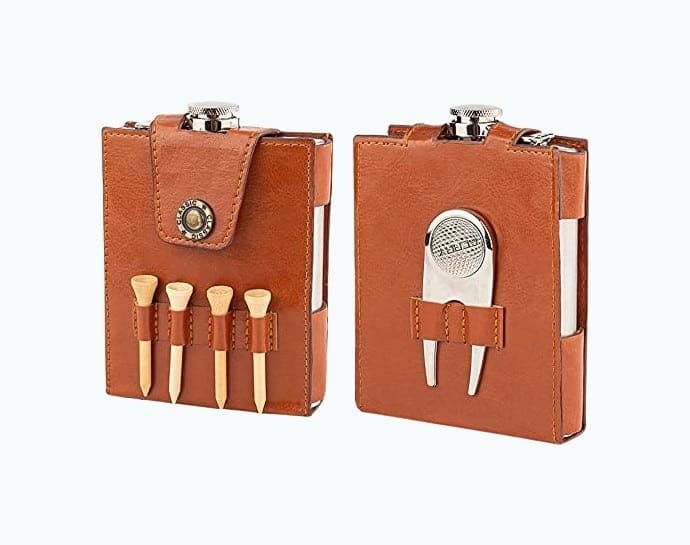 Golf Flask Gift Set