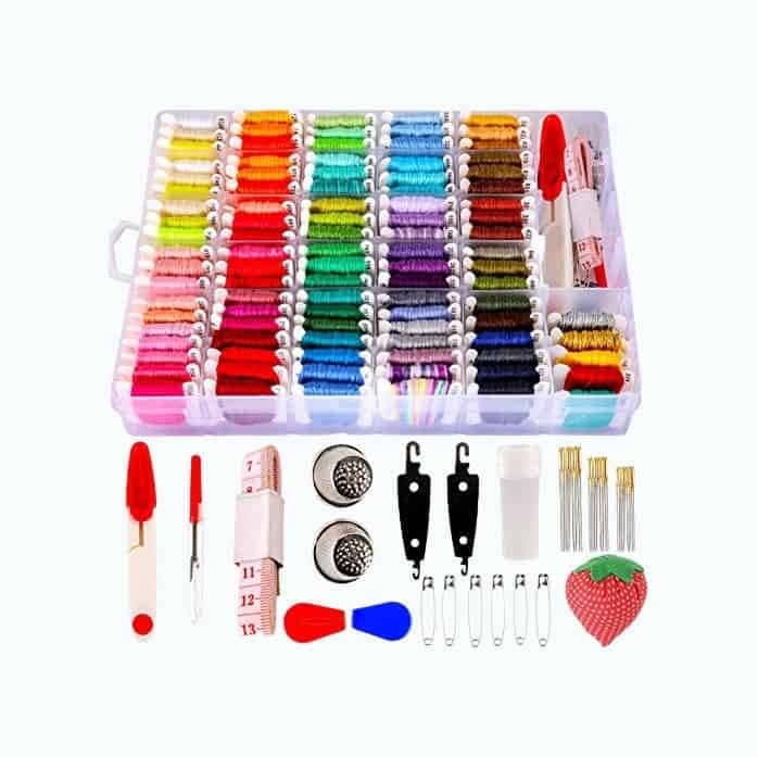 Friendship Bracelet String Kit - 276 Pieces Embroidery Floss and Accessories