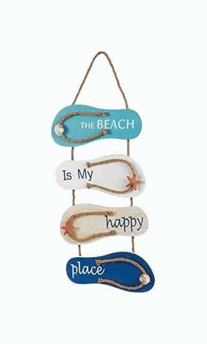 Nautical Beach Flip Flop Wall Ornament