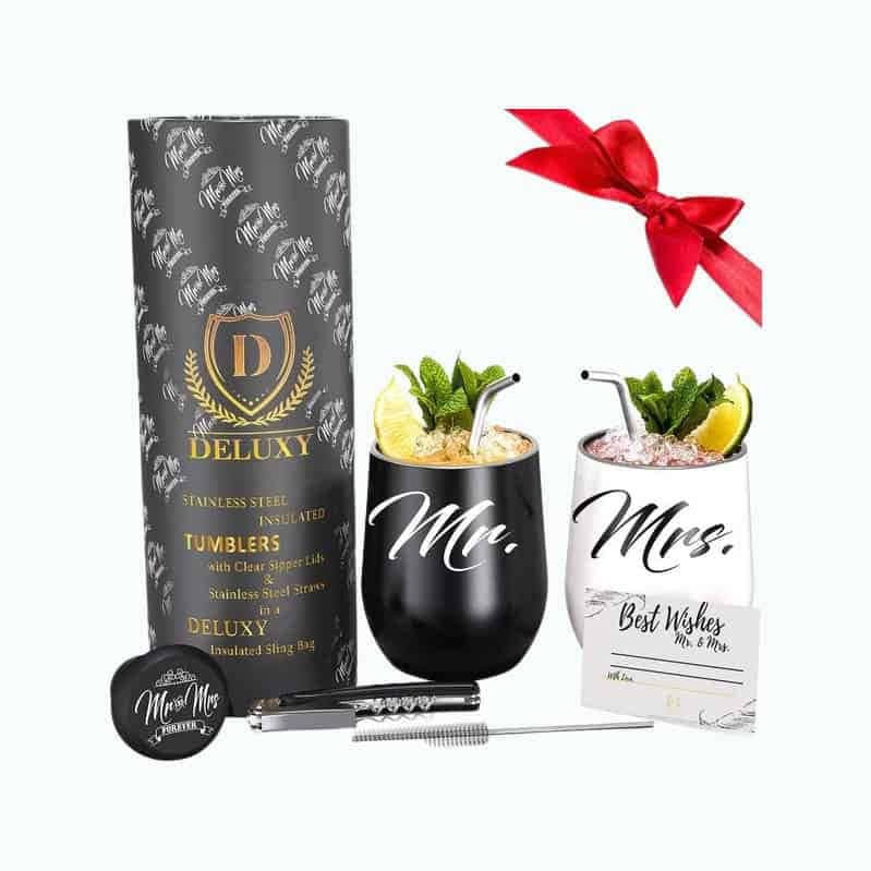 Mr. & Mrs. Wine Tumblers