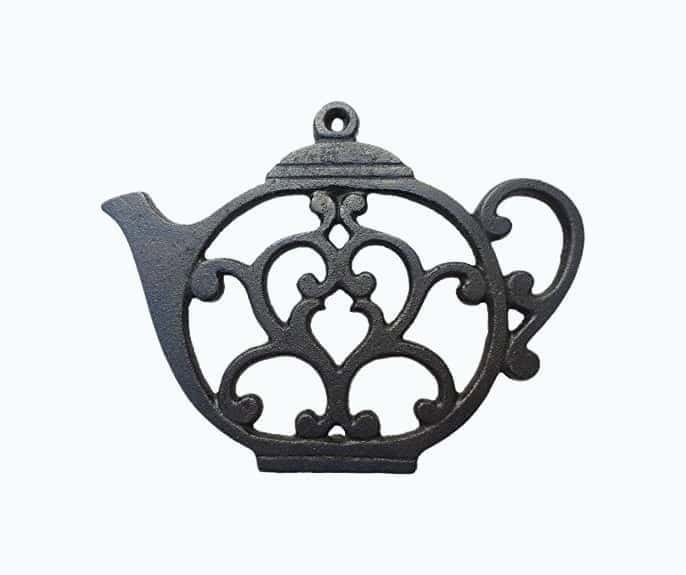 Teapot Trivet - Black Cast Iron