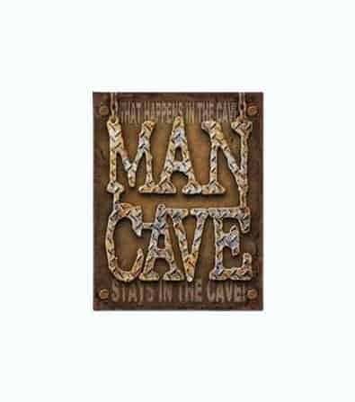 Man Cave Diamond Plate Sign