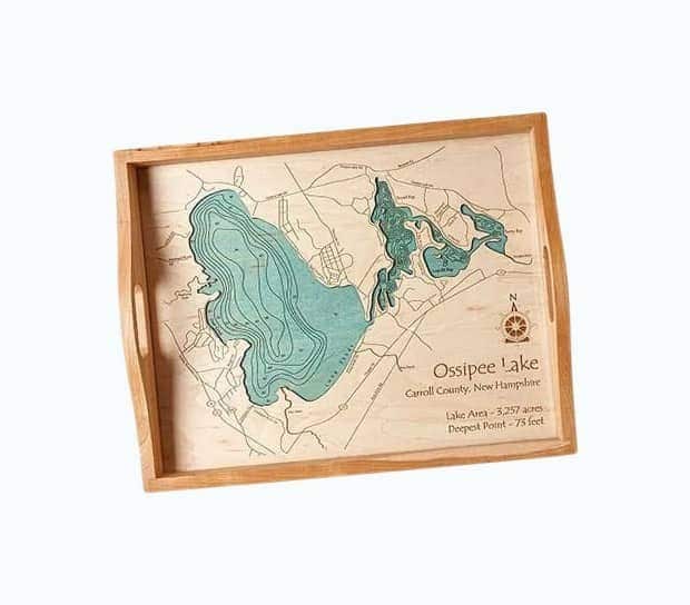 Coastal Lake Art Serving Tray