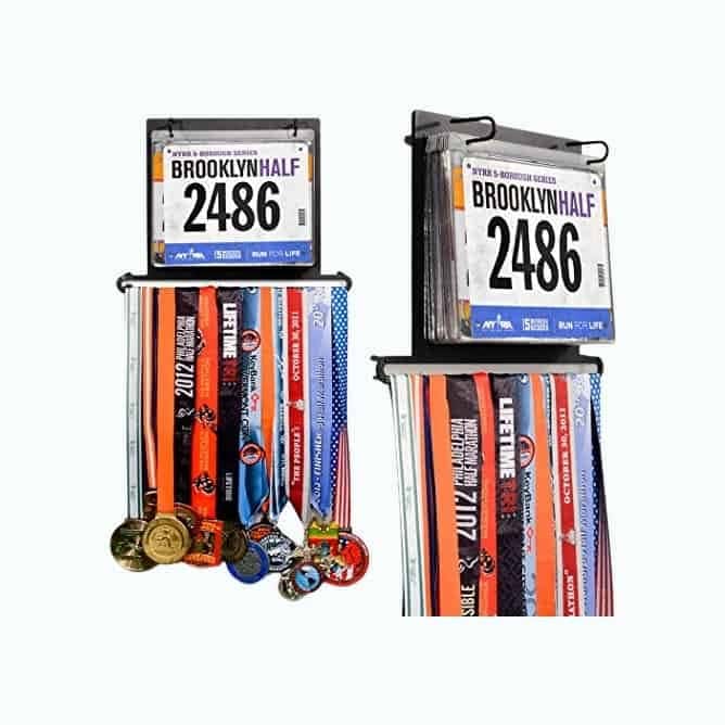 Gone For a Run Bib and Medal Display