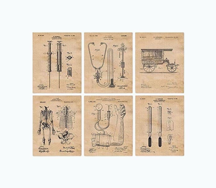 Vintage Medicine Patent Poster Prints