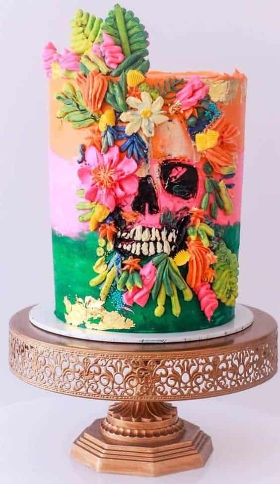 24 | COLORFUL SKULL CAKE