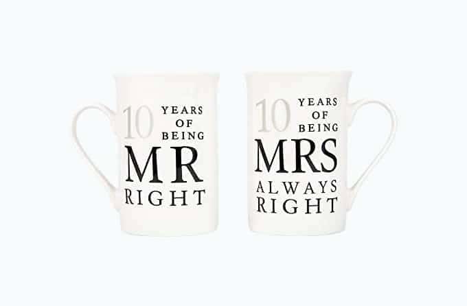 10th Anniversary Ceramic Mug Set