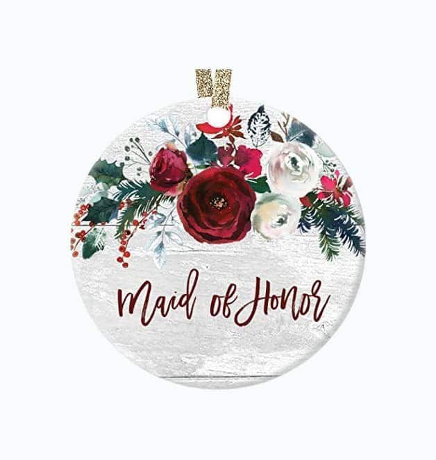 Maid of Honor Christmas Ornament