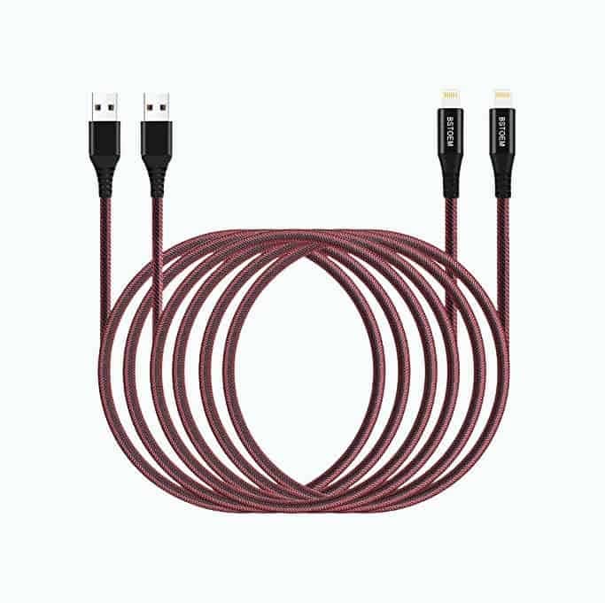 10 Foot Long iPhone Charger Cable (Pack of 2)