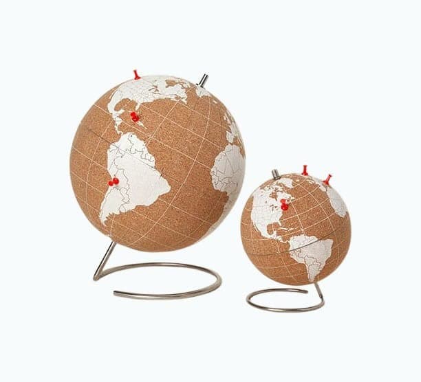 World Traveler Cork Globe