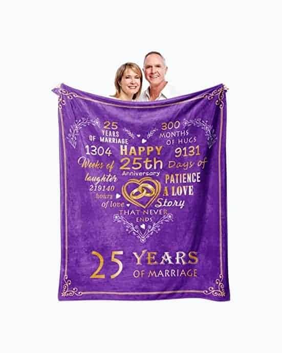 25th Anniversary Throw Blanket