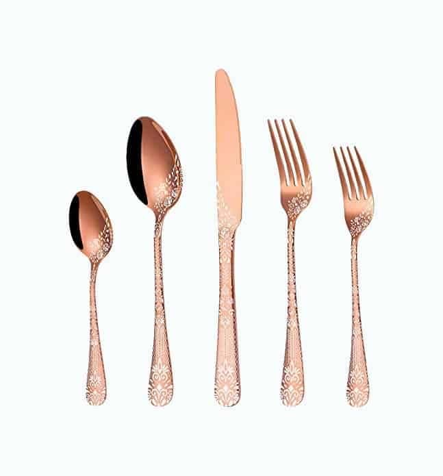 Rose Gold Cutlery Set