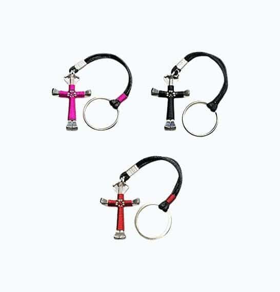 Horseshoe Nail Cross Key Chains