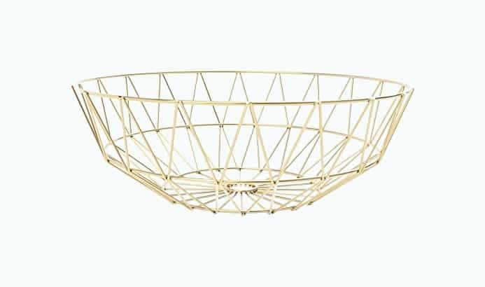 Gold Fruit Basket for Kitchen