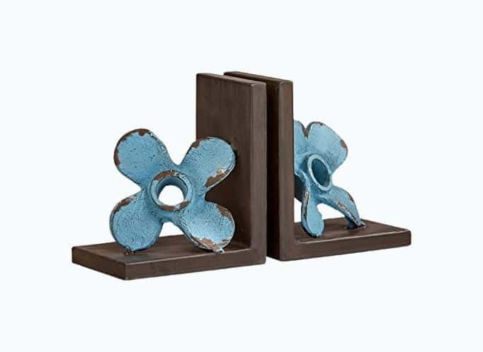 Iron Windmill Decor Bookends