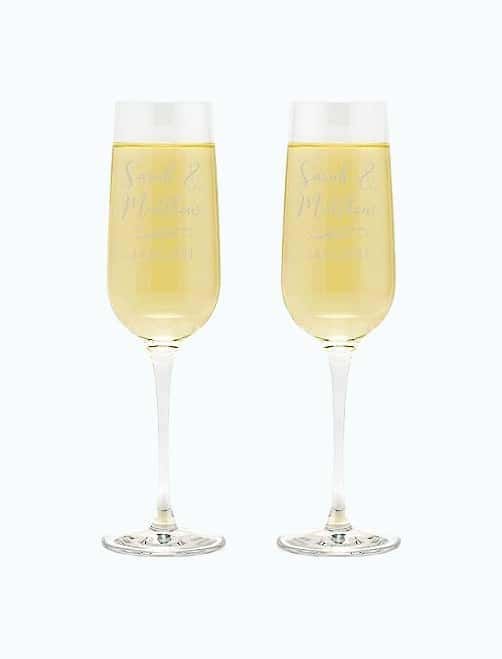 Personalized Wedding Champagne Flutes