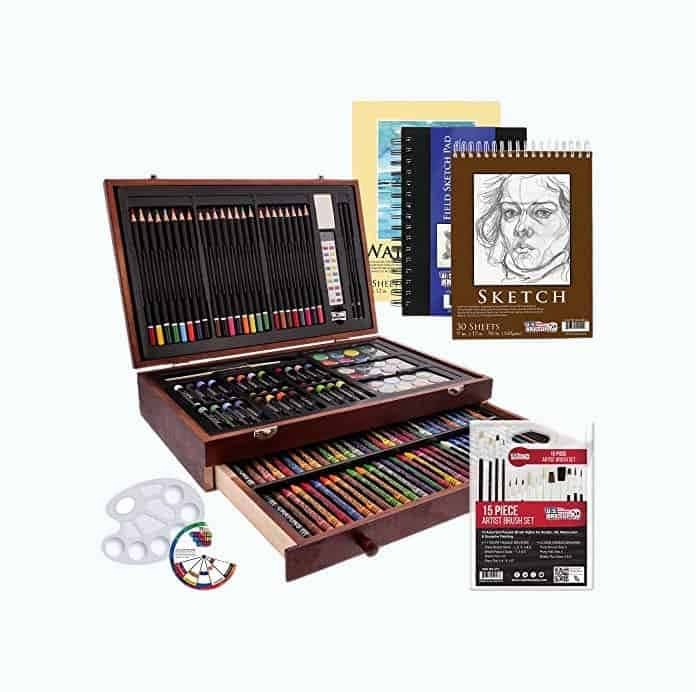 162-Piece Wood Box Art Set