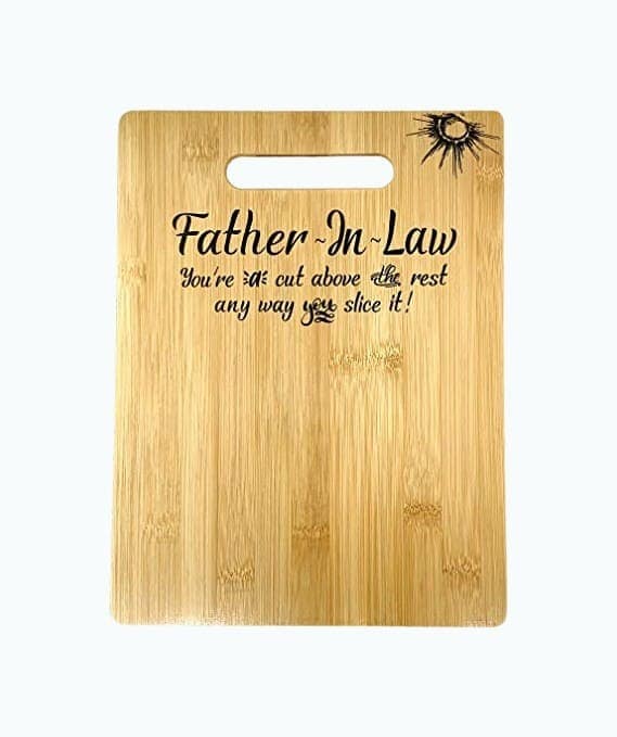 Father-in-Law Engraved Bamboo Cutting Board