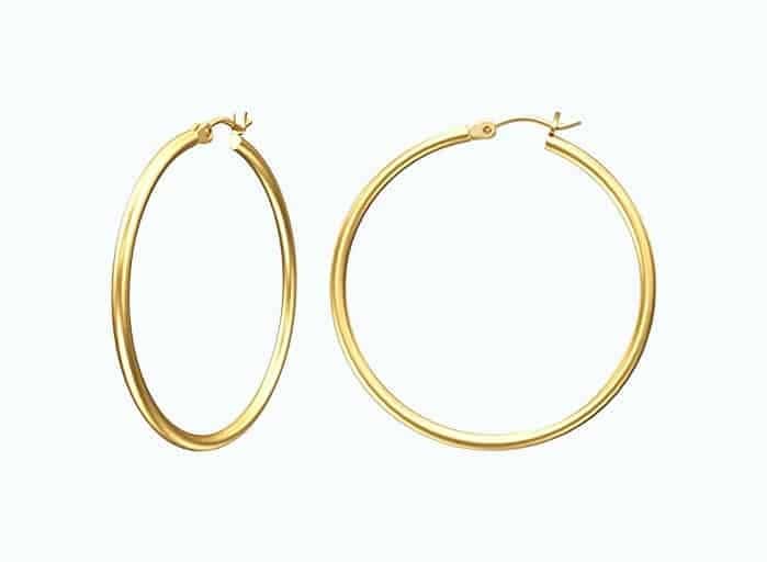 14k Gold Plated Hoop Earrings