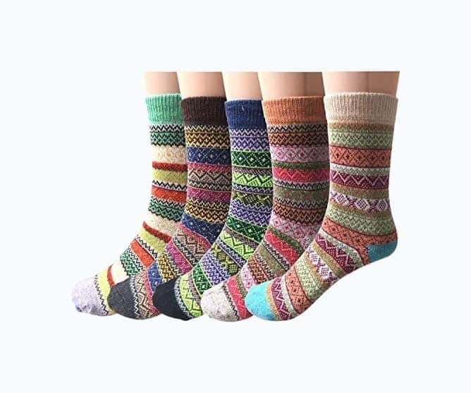 Patterned Wool Socks