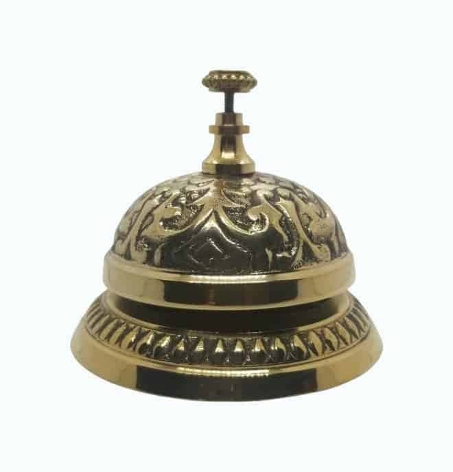 MGSIO Solid Brass Victorian Style Service Desk Bell