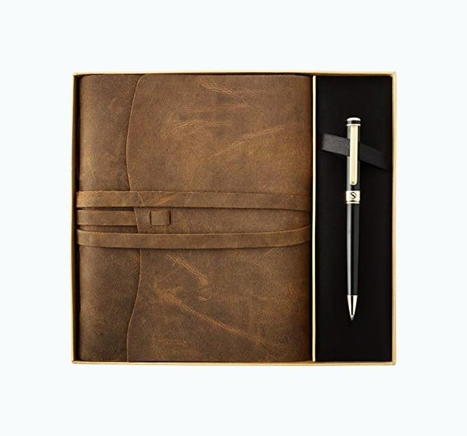 Leather Journal Gift Set