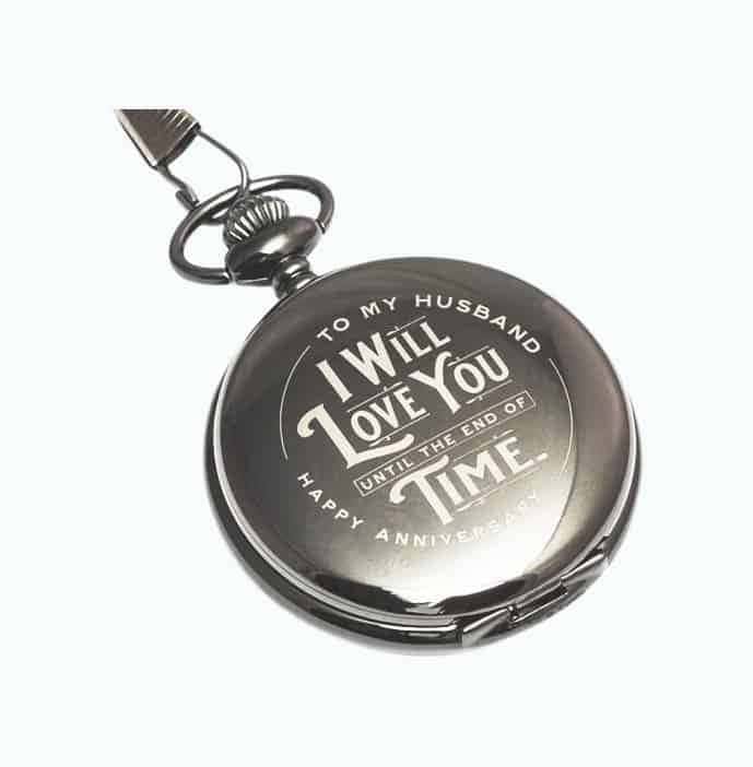 Engraved Anniversary Pocket Watch