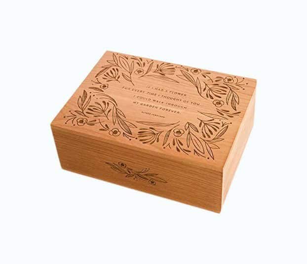 Alfred Lord Tennyson Quote Wooden Keepsake Box