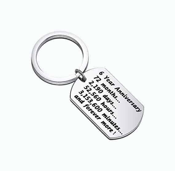 Happy 6th Anniversary Keyring