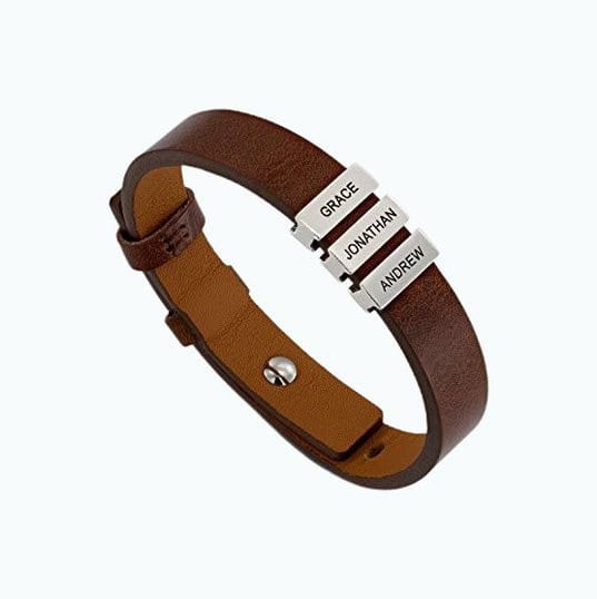 Personalized Leather Bracelet