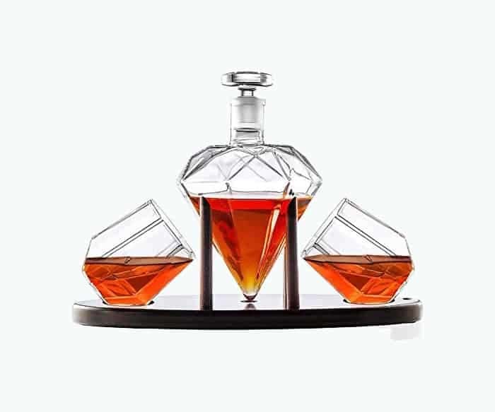 Diamond-Shaped Decanter Set