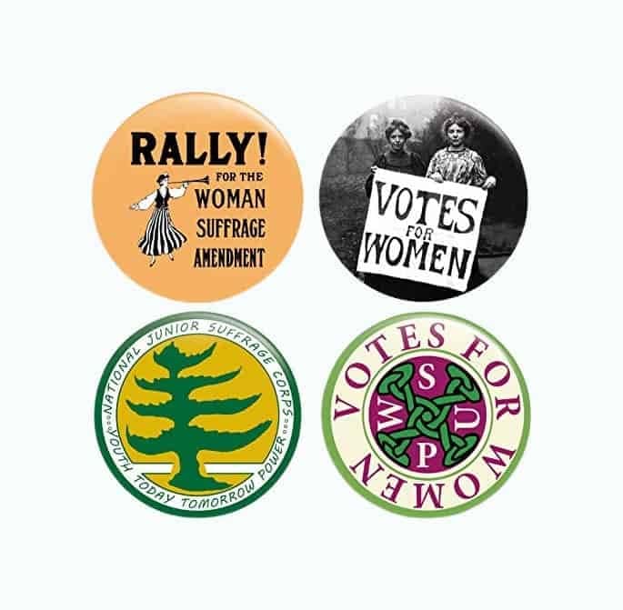 Votes for Women 100th Anniversary Suffrage Buttons