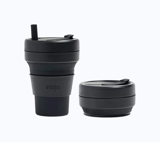 Stojo Collapsible Travel Cup With Straw