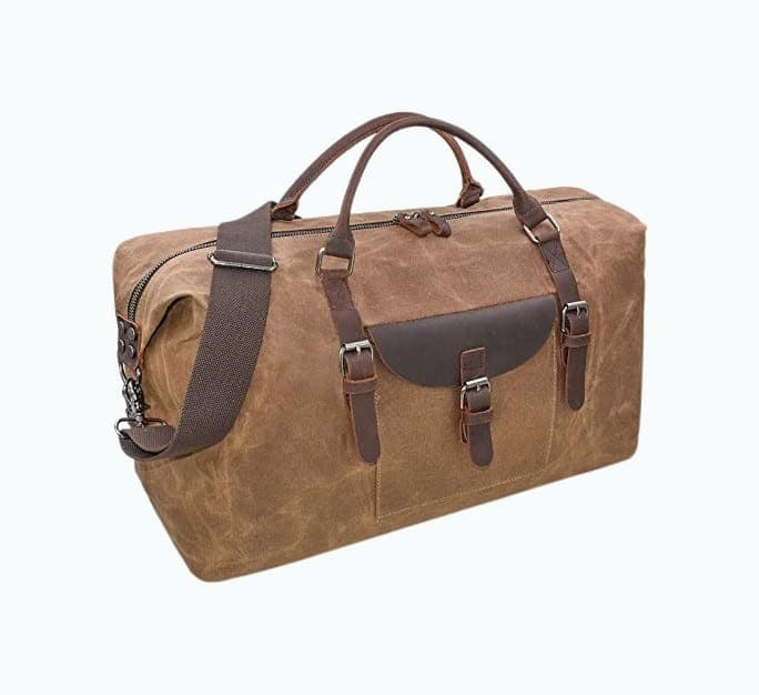 Waterproof Canvas & Leather Weekend Bag