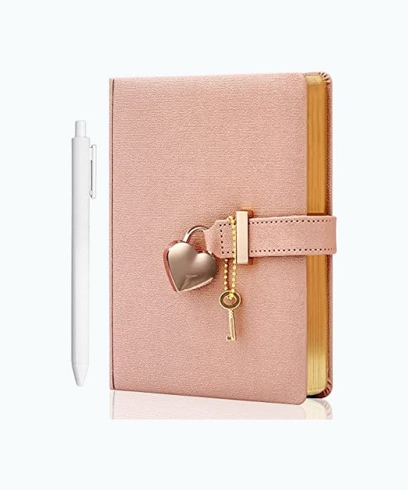 Heart-Shaped Lock Diary