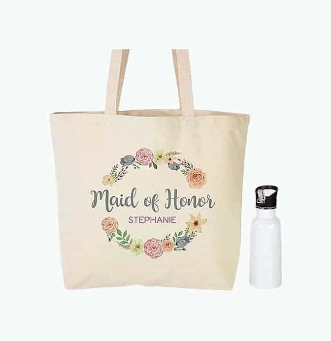 Floral Wreath Tote Bag